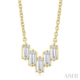 1/4 Ctw Baguette Cut Diamond Necklace in 14K Yellow Gold